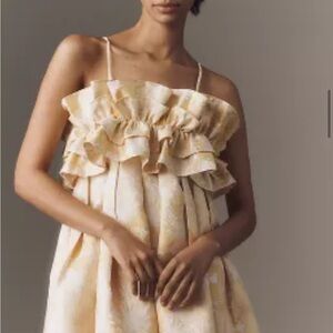 Elegant Cream Ruffle Dress